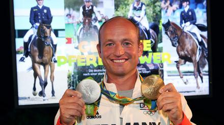 Michael Jung, erster deutscher Goldmedaillengewinner in Rio. Silber gabs in der Mannschaft gleich mit dazu.