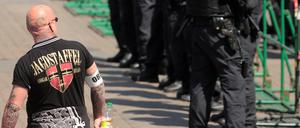 Neonazi bei einem Aufmarsch im Mai in Erfurt
