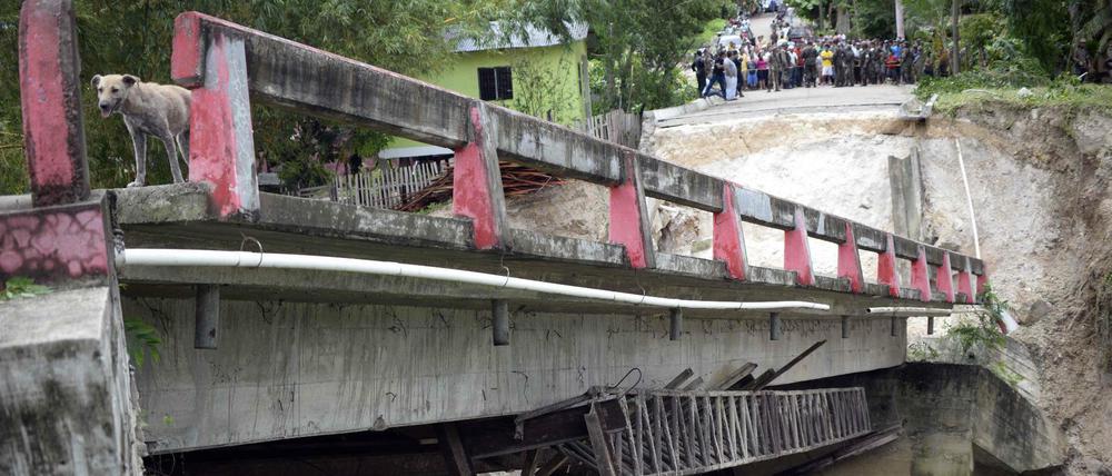 Bevor "Earl" Mexiko traf, hinterließ der Tropensturm schon schwere Schäden in anderen mittelamerikanischen Staaten wie hier in Guatemala.