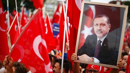 Unterstützer des türkischen Präsidenten Erdogan.