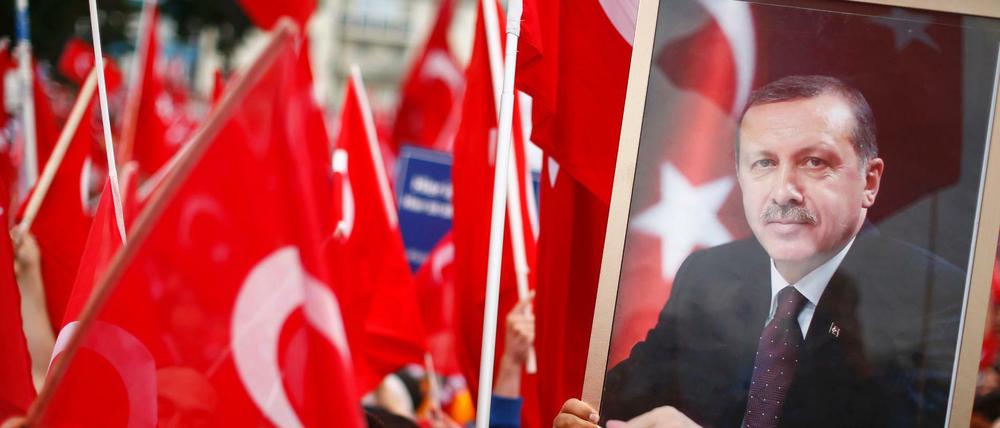 Unterstützer des türkischen Präsidenten Erdogan.
