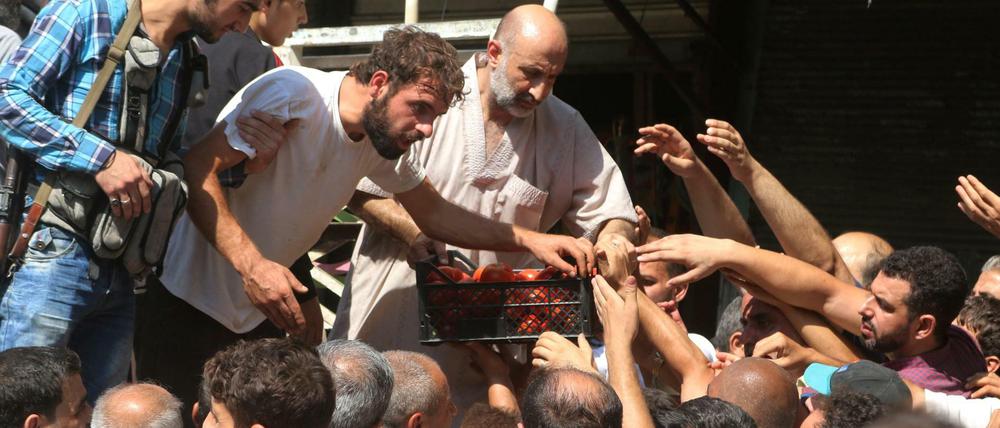 Lebensmittel sind knapp in Aleppo.