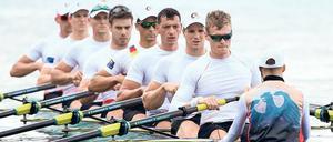 Wenn der deutsche Achter in Rio eine Medaille holen will, muss jede Bewegung sitzen.