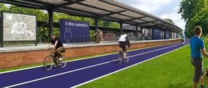 Auf der Strecke sollen auch Ladestationen für E-Bikes entstehen.