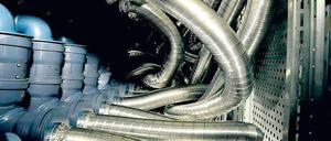 Die Smeller genannte Geruchsorgel von innen.