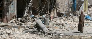 Zerstörungen im Viertel Tariq al-Bab in Aleppo 