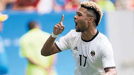 Ich bin auch noch da. Serge Gnabry hat sich bei Olympia wieder in Erinnerung gebracht.