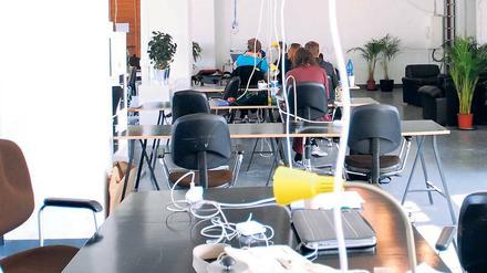 Co-Working-Spaces wie hier das Betahaus sind bei Berliner Start-up-Gründern beliebt.