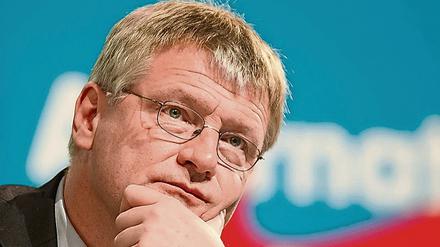Visite in Berlin. Doch AfD-Chef Meuthen sprach nur vor geladenen Gästen. 