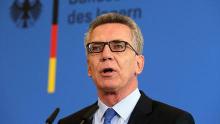 Bundesinnenminister Thomas de Maizière (CDU) auf einer Archivaufnahme.