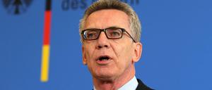 Bundesinnenminister Thomas de Maizière (CDU) auf einer Archivaufnahme.