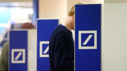 Protest gegen Topmanager der Deutschen Bank.