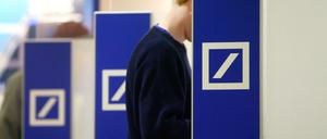 Protest gegen Topmanager der Deutschen Bank.