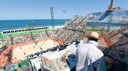 Einfach malerisch. Beachvolleyball ist ein guter Seismograph für die Stimmung bei den Spielen. 