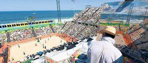 Einfach malerisch. Beachvolleyball ist ein guter Seismograph für die Stimmung bei den Spielen. 