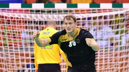 Noch einmal durchpowern. Mit einem Sieg gegen Ägypten können sich Paul Drux und Deutschlands Handballer am Montagnachmittag deutscher Zeit den Gruppensieg holen. 