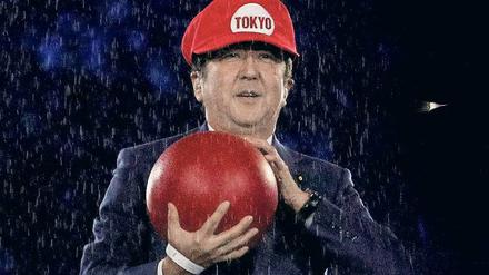 Der neue Super Mario. Japans Premierminister Shinzo Abe warb bei der Abschlussfeier in Rio schon amüsant für die nächsten Olympischen Spiele in vier Jahren in Tokio.