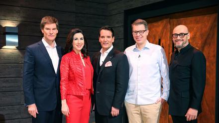 Die Investoren (v.l.): Carsten Maschmeyer, Judith Williams, Ralf Dümmel, Frank Thelen und Jochen Schweizer.