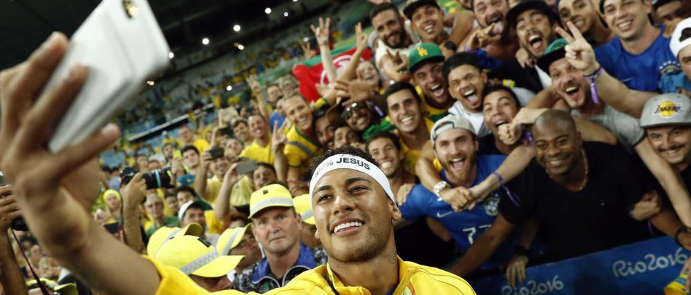Sieger-Selfie: Neymar nach dem Triumph von Rio