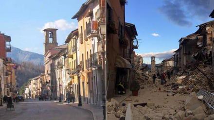 Erdbeben am frühen Mittwoch Morgen in Amatrice in den Abbruzzen 