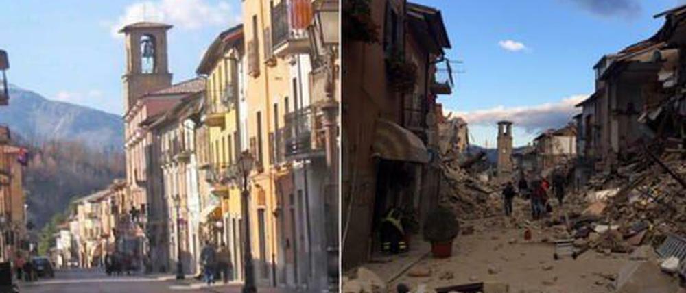 Erdbeben am frühen Mittwoch Morgen in Amatrice in den Abbruzzen