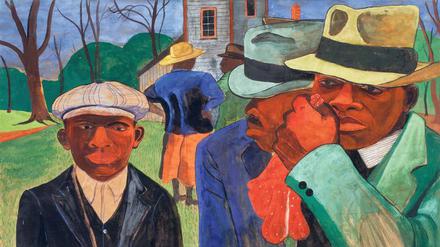 Schwarzbunt. Der Maler Romare Bearden, Jahrgang 1911 malte „After the church“ 1941.