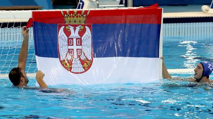 Alles echt. Im Wasserball der Männer gewannen die Serben die olympische Goldmedaille.