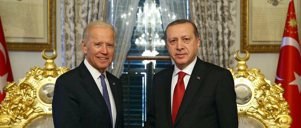 US-Vizepräsident Joe Biden und der türkische Präsident Recep Tayyip Erdogan in Ankara. 