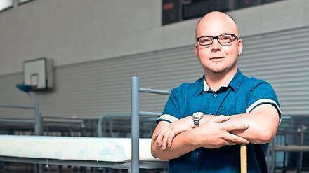 Vielfältig engagiert. Dennis Adomatis beim Einsatz in Adlershof. 