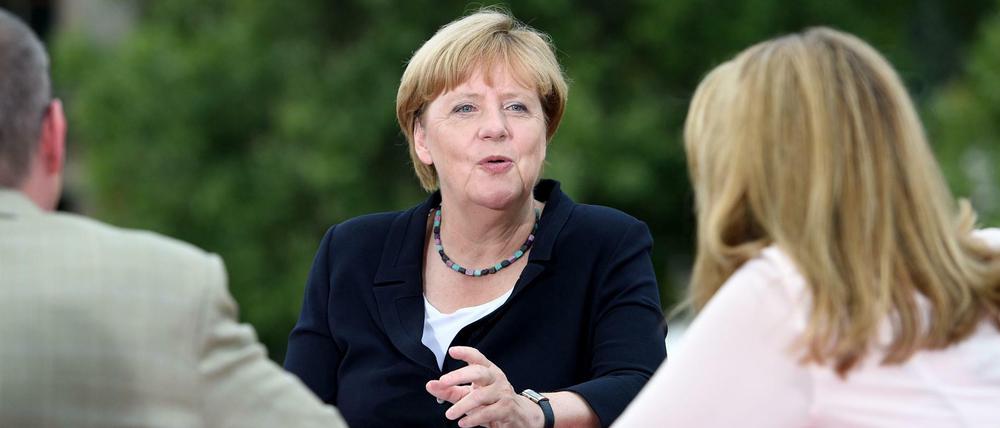 Bundeskanzlerin Angela Merkel äußerte sich im ARD-Sommerinterview auch zu einer möglichen weiteren Kanzlerkandidatur.