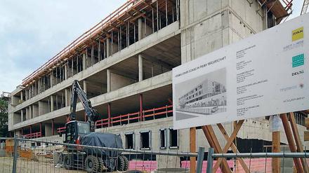 Rohbau. Eigentlich sollte an der Glockenturmstraße die „König-Fahd-Akademie“ einziehen.