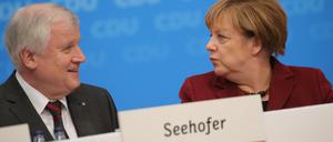 Da passt noch ein Blatt zwischen: CSU-Chef Horst Seehofer und Bundeskanzlerin Angela Merkel.