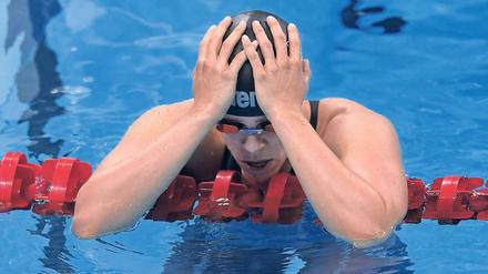 Geht das auf ihre Kappe? Das Debakel der Olympiaschwimmer (hier Franziska Hentke) wurde Christa Thiel angelastet.