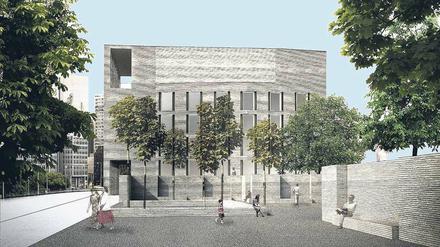 Schule der Archäologie. Der Neubau am Petriplatz beherbergt künftig die Werkstätten und das Magazin der Altertumskundler. Im Kellergeschoss sind die Grundmauern der alten Lateinschule zu sehen.
