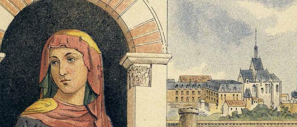 Verzicht auf Herrschaft und Eigentum. Die thüringische Königstochter Radegunde setzte in dem von ihr gestifteten Kloster eine Äbtissin ein, der sie als einfache Nonne unterstand. Im Bild eine Darstellung der Stifterin aus dem 19. Jahrhundert. 