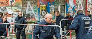 Brennpunkt: In der Rigaer Straße hat die Polizei immer viel zu tun.