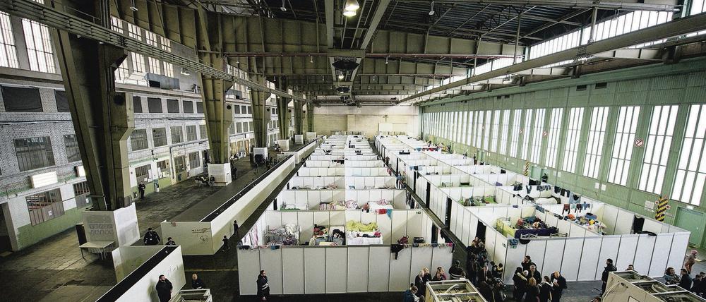 In der Kritik: die Flüchtlingsunterkunft am Flughafen Tempelhof.