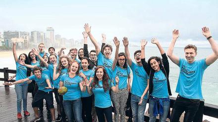 Alle für einen, einer für alle: Die Jungreporter des Schülerteams der PZ in Rio de Janeiro.