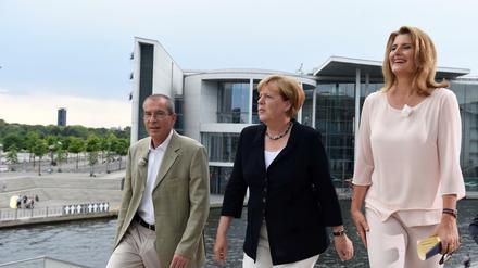 ARD-Moderatoren Tina Hassel und Thomas Baumann trafen die Bundeskanzlerin Angela Merkel zum Sommerinterview.