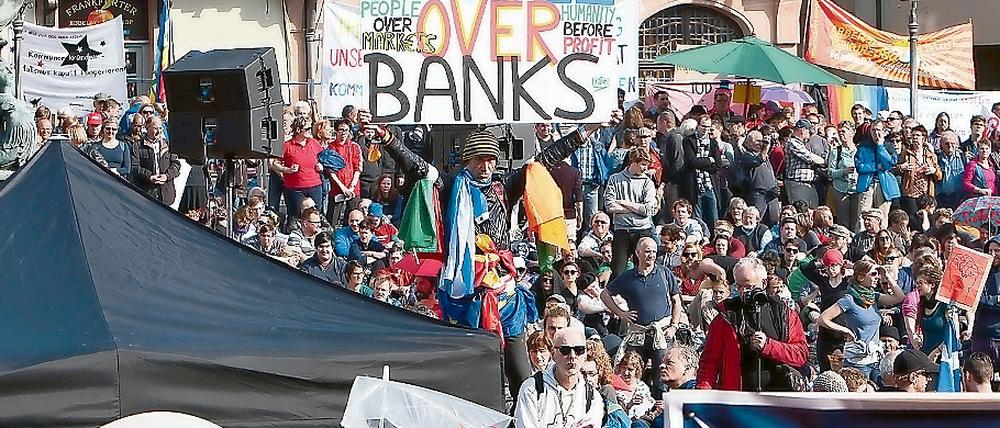 Erst friedlich, dann chaotisch. Die Blockupy-Demonstration am 18. März 2015 in Frankfurt am Main endete mit heftigem Krawall.