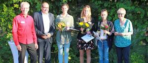 Andreas Contag, Gerhard Hanke, Lena Schöneborn, Annika Schleu, Daniela Potapova und Gabriele Fliegel (v.l.n.r.).