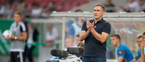 Deutschlands U21-Trainer Stefan Kuntz bei seinem Debüt.