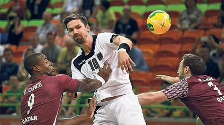 Offensiv. Fabian Wiede peilt mit den Füchsen mindestens das Finale an.