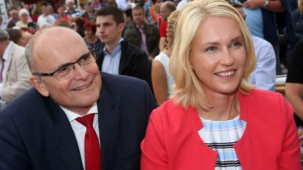 Manuela Schwesig mit Erwin Sellering.