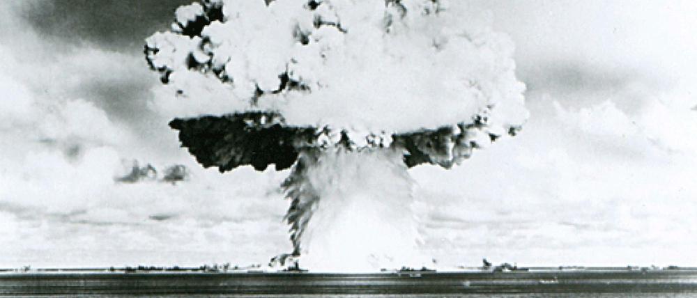 Der Fallout von Atomexplosionen - hier der Test Baker im Juli 1946 auf dem Bikini-Atoll - könnte ein Marker für den Beginn des Anthropozäns sein.