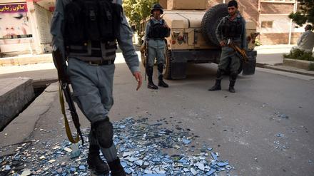 Sicherheitskräfte in Kabul. 