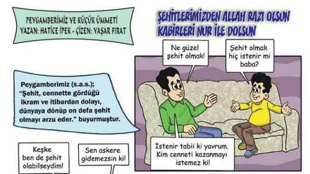 "Märtyrer sind im Himmel so glücklich, dass sie zehnmal Märtyrer sein wollen." Ein Auszug aus dem umstrittenen Comic.