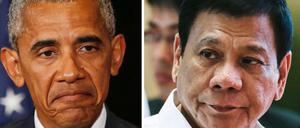 Werden wohl keine Freunde mehr: US-Präsident Barack Obaama und der Präsident der Philippinen, Rodrigo Duterte.