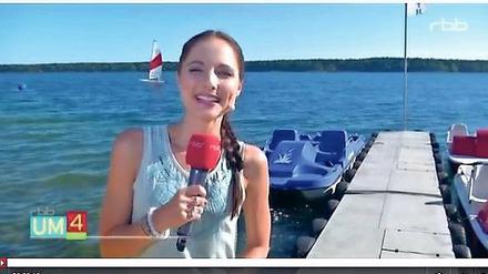 Unterwegs im Sendegebiet: Moderatorin Susanne Tockan am Helenesee. Die Magazin-Sendung „RBB um 4“ sollte eigentlich den Nachmittag des Zweiländersenders aufpeppen.