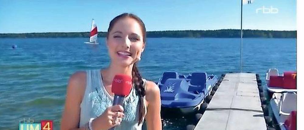 Unterwegs im Sendegebiet: Moderatorin Susanne Tockan am Helenesee. Die Magazin-Sendung „RBB um 4“ sollte eigentlich den Nachmittag des Zweiländersenders aufpeppen.